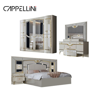 High Quality Modern Double Leather King Bed Mdf Frame Luxury Full Queen Size Wooden Home Full Furniture Bedroom Sets
