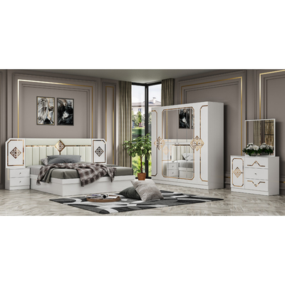 Foshan Wholesale Cheap Luxury Double King Size Bed Room Set Modern Home Complete Wooden Frame Bedroom Sets Furniture