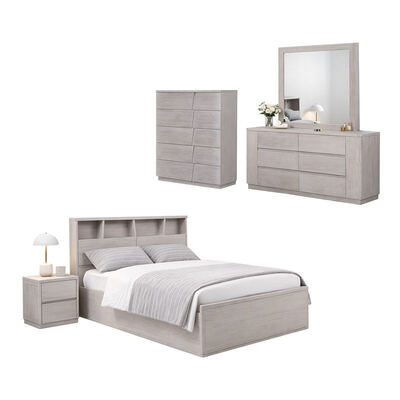 Modern Complete Bedroom Sets Master Room king Size Bed Double Hotel Home Storage Solid Wood Frame Luxury Bedroom Furniture Set