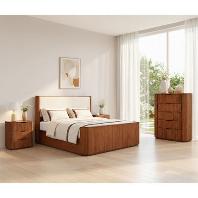 Modern Solid Wood king Size Bedroom Sets Double Bed Master Room Home Storage Wooden Frame Complete Luxury Bedroom Furniture Set