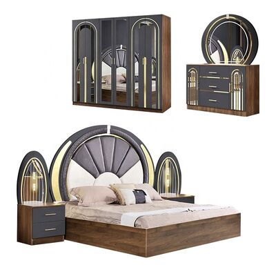 Turkish Style Bedroom Sets Luxury king Size Bed Home Master Room Wooden Frame Contemporary Complete Modern Bedroom Furniture Set
