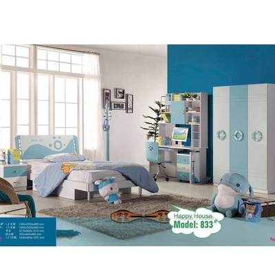 Anti Fouling Light Blue Kids Bedroom Set Insulation