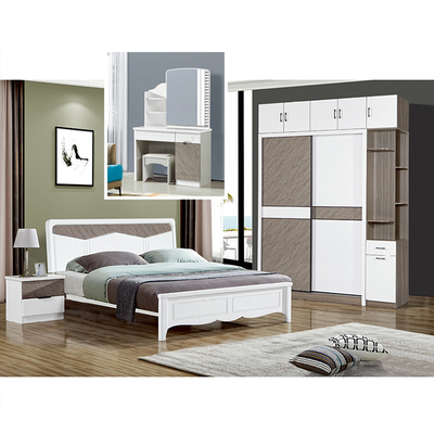 Minimalist Nordic Bedroom Set Double Bed 2000mm Simple Assembly