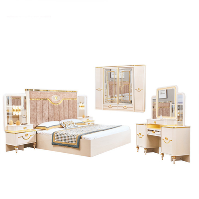 MDF Home Bedroom Furniture Modern Soft Bed 2080mm