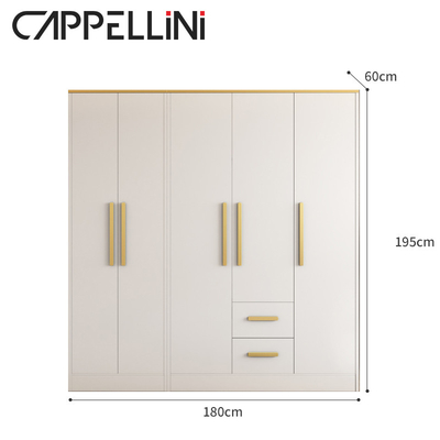 Home Modern Bedroom Furniture MDF Panel Freestanding Wardrobe Cabinet