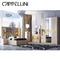 Modern Bedroom Sets Furniture MDF Glass with Gold Side Table Night Lamps