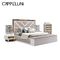 Silver Bed Bench Full Size Bedroom Furniture Sets MDF Wood Panel SGS