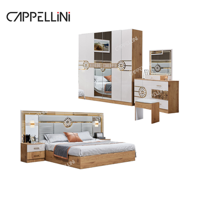 Modern King Size Bed Turkish Wardrobe Dressers 6 Drawers Home Luxury Royal Wood Bedroom Furniture Set