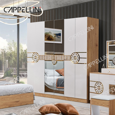 Modern King Size Bed Turkish Wardrobe Dressers 6 Drawers Home Luxury Royal Wood Bedroom Furniture Set