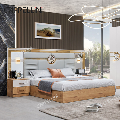 Modern King Size Bed Turkish Wardrobe Dressers 6 Drawers Home Luxury Royal Wood Bedroom Furniture Set