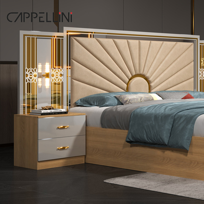 Wholesale Home Master Room King Size Double Bed Modern Luxury Leather Wooden Mdf Full Queen Cheap Bedroom Furniture Set