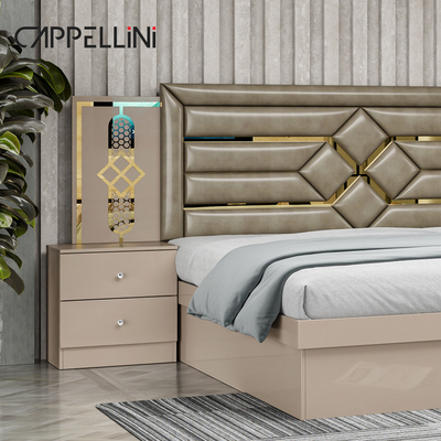 Cheap Price Queen Size Wooden Headboard Modern Leather Bed Rom Suite Luxury King Size Mdf Full Bedroom Furniture Set
