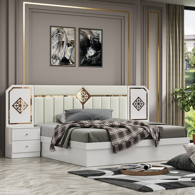 Foshan Wholesale Cheap Luxury Double King Size Bed Room Set Modern Home Complete Wooden Frame Bedroom Sets Furniture
