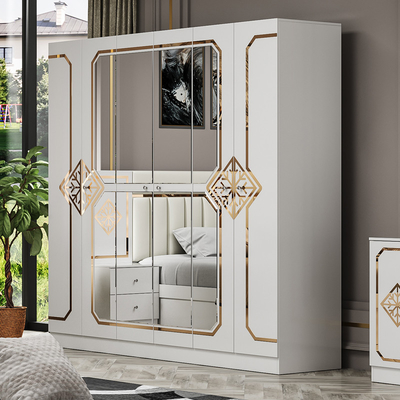 Foshan Wholesale Cheap Luxury Double King Size Bed Room Set Modern Home Complete Wooden Frame Bedroom Sets Furniture