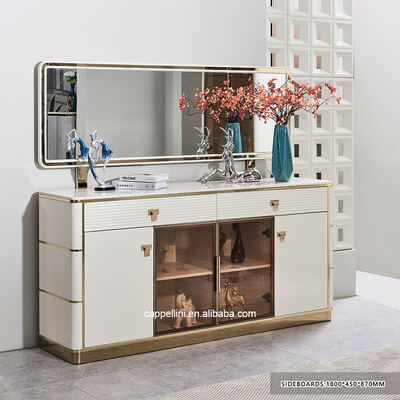 White Modern Luxury Dining Table Set 6 Seater Wood Dining Room Furniture Complete Home Wooden Frame Dining Table Set 4 Chairs