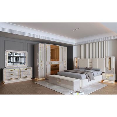 Modern Luxury Royal Complete Bedroom Sets Wood king Size Bed Home Room Double Wooden Frame Bedroom Furniture Set