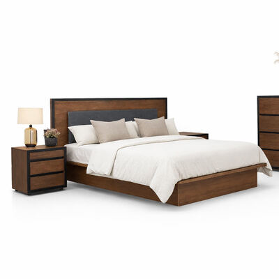 American Simple Solid Wood Bedroom Sets Adjustable Double Bed Home Storage Wooden Frame king Size Complete Bedroom Furniture