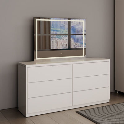 Premium King Size Wooden Bedroom Set with Storage, Offering a Cozy Minimalist Ambiance for the Complete Luxury Modern Bedroom