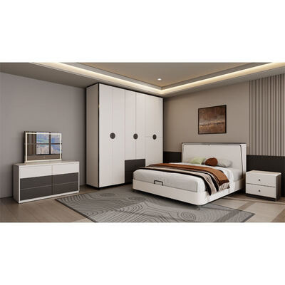 Minimalist Modern Bedroom Set Complete King Size in Classic Wooden with Storage Cozy Luxury Bedroom Furniture Suite