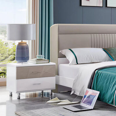 Wooden Bedroom Set King Size Storage Minimalist Cozy High Quality Modern Luxury Furniture Bedroom