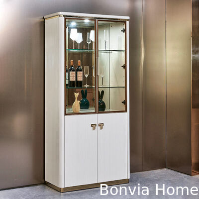 Modern White Wooden Luxury Dining Room Sets 6 Seater Complete Home Furniture Storage Large Wood Dining Table and Chairs Set