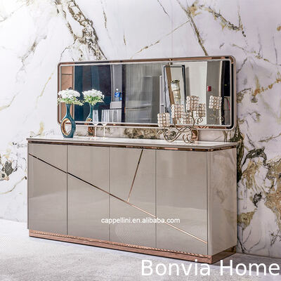 Wholesale Complete Modern Luxury Dining Room Sets Home Furniture Storage Simple Wooden 6 Seater Dining Table and Chairs Set