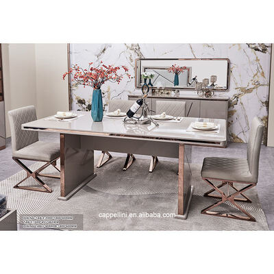 Wholesale Complete Modern Luxury Dining Room Sets Home Furniture Storage Simple Wooden 6 Seater Dining Table and Chairs Set