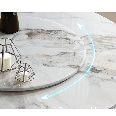 Italian High Quality Dining Room Furniture Long Slate Table and Steel Legs 4 6 Chairs Set