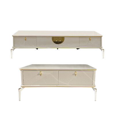 Modern Design Rectangle White Wood TV Stands Living Room Furniture Large Storage Wooden Luxury Home TV Cabinet