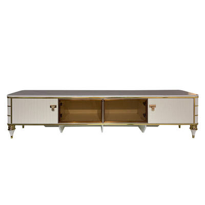 High Quality Nordic White Wooden Tv Stand Storage Home Furniture Hotel Modern Luxury MDF Living Room Tv Cabinet