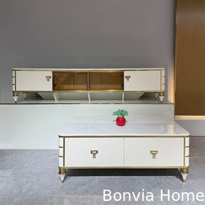 High Quality Nordic White Wooden Tv Stand Storage Home Furniture Hotel Modern Luxury MDF Living Room Tv Cabinet