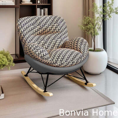 Modern Design Fabric Living Room Lounge Rocking Chair Furniture Luxury Hotel Home Leisure Single Sofa Chairs