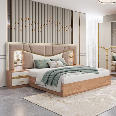 Meuble De Chambre Modern Bedroom Furniture Set king Size Bed Wooden Frame Luxury Home Complete Turkish Furniture Bedroom Sets