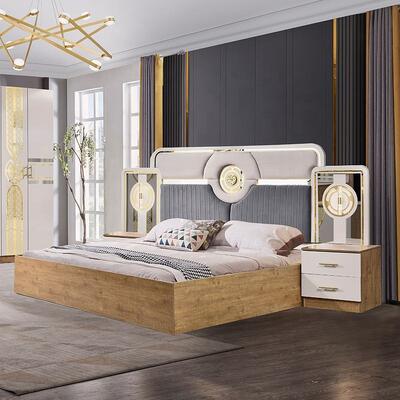 Chambre a Coucher Complet Turkish Bedroom Sets Cheap Wholesale Master Room king Size Bed Wooden Modern Bedroom Furniture Set No reviews yet