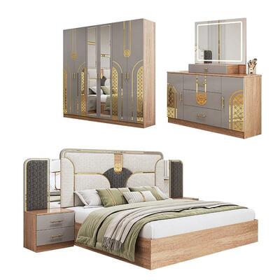 Chambre a Coucher Complet Turkish Bedroom Sets king Size Bed Room Double Wooden Frame Cheap Luxury Modern Bedroom Furniture Set