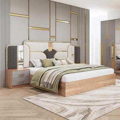 Chambre a Coucher Complet Turkish Bedroom Sets king Size Bed Room Double Wooden Frame Cheap Luxury Modern Bedroom Furniture Set