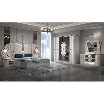 Bulk Price Modern Luxury Bedroom Furniture Set king Size Bed Frame Master Room Complete Turkish Bedroom Sets with Led Lights