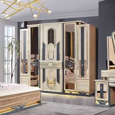 Chambre a Coucher Complet De Luxe Bedroom Sets king Size Bed Home Room Double Wooden Frame Modern Luxury Bedroom Furniture Set