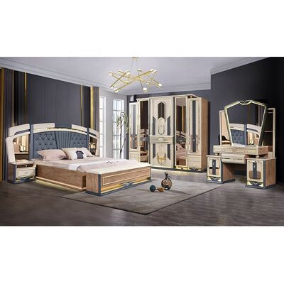 Chambre a Coucher Complet De Luxe Bedroom Sets king Size Bed Home Room Double Wooden Frame Modern Luxury Bedroom Furniture Set