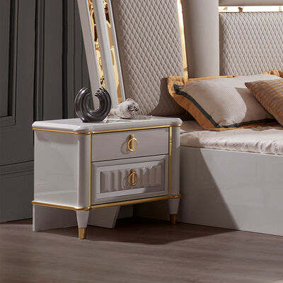 Modern Velvet Cover Headback Room Wooden King Size Sets Bed Furniture Queen Beds Full Cabinet Bedroom Set