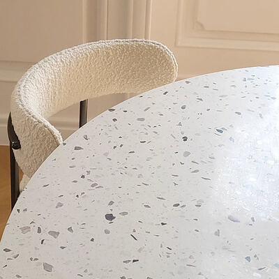 Nordic Home Furniture White Round Dining Table 6 Seater Wooden Modern Luxury Dining Table and Chairs Set for Dining Room