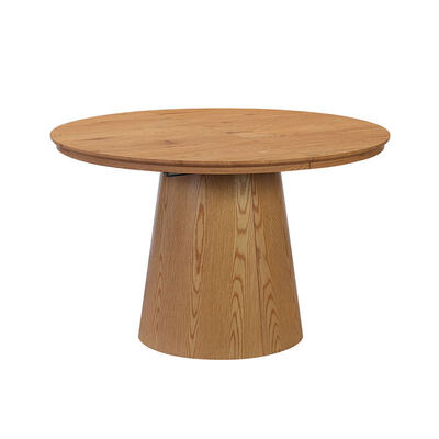 Minimalist Round Extendable Dining Table Wooden Dining Room Furniture Foldable Space Saving Home Modern Folding Dining Table