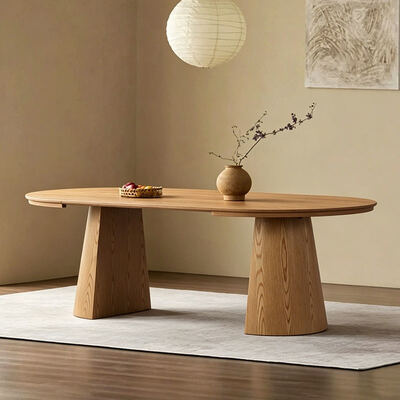 Minimalist Round Extendable Dining Table Wooden Dining Room Furniture Foldable Space Saving Home Modern Folding Dining Table