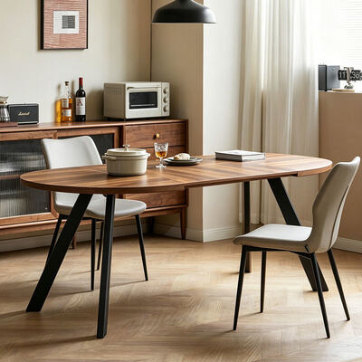 Wholesale Modern Wooden Extendable Dining Table Folding Dining Room Furniture Simple Round Adjustable Expandable Dining Table