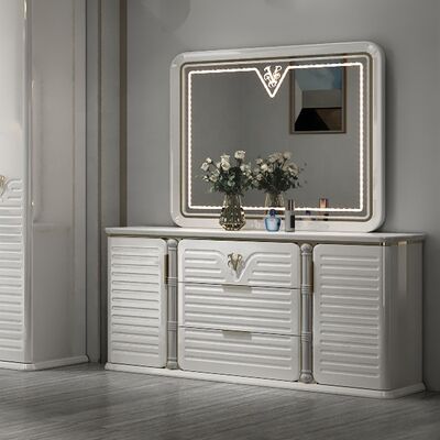 New Design Complete Modern Bedroom Sets 5 Pieces Double Double Wooden Frame Full Modern Luxury king Size Bedroom Furniture Set