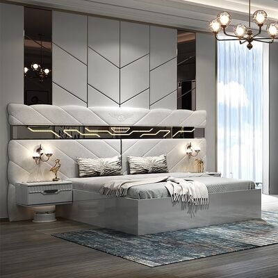 New Design Complete Modern Bedroom Sets 5 Pieces Double Double Wooden Frame Full Modern Luxury king Size Bedroom Furniture Set