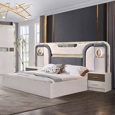 New Design Complete Turkish Bedroom Sets Luxury king Size Bed Room 5 Pieces Double Wooden Frame Modern Bedroom Furniture Set