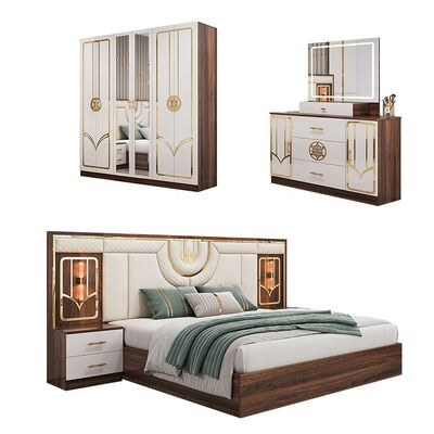 China Wholesale Cheap Turkish Bedroom Furniture Set Wooden Frame Luxury king Size Bed Double Full Modern Luxury Bedroom Sets