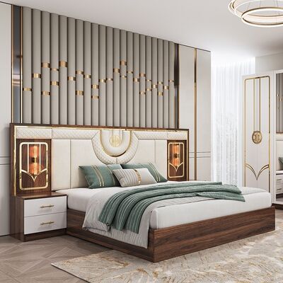China Wholesale Cheap Turkish Bedroom Furniture Set Wooden Frame Luxury king Size Bed Double Full Modern Luxury Bedroom Sets