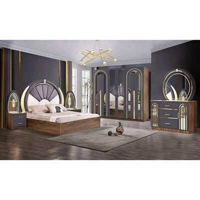 Turkish Style Bedroom Sets Luxury king Size Bed Home Master Room Wooden Frame Contemporary Complete Modern Bedroom Furniture Set